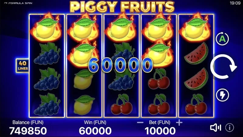 Piggy Fruits – vysoká výplata z Piggy Feature s náhodnými Wild symbolmi